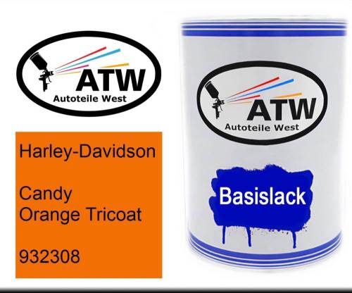 Harley-Davidson, Candy Orange Tricoat, 932308: 500ml Lackdose, von ATW Autoteile West.